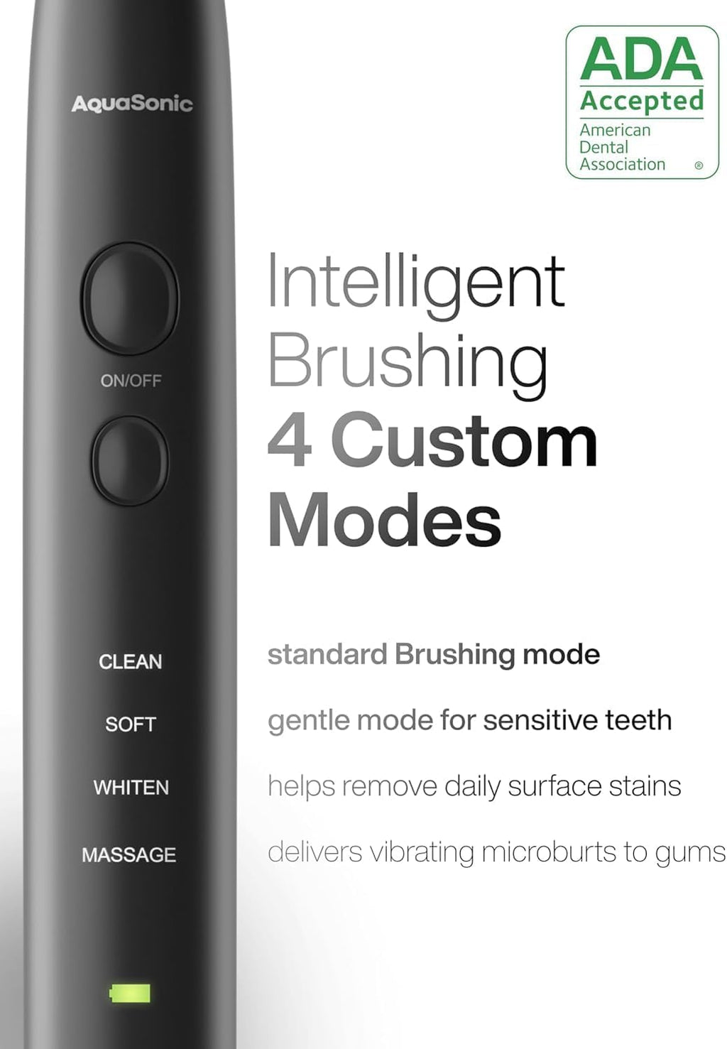 Aquasonic Black Series Ultra Whitening Toothbrush ‰ÛÒ ADA Accepted Electric