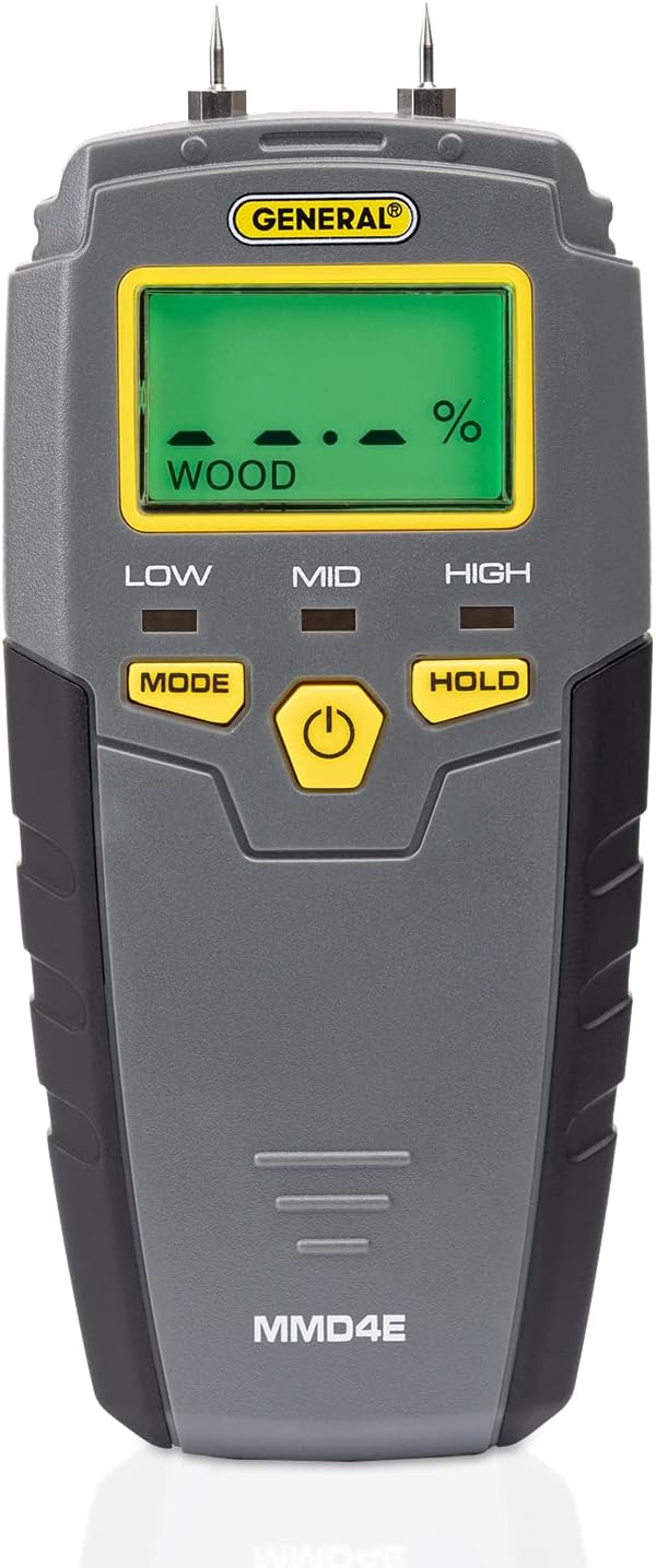 General Tools MMD4E Digital Moisture Meter, Water Leak Detector, Moisture