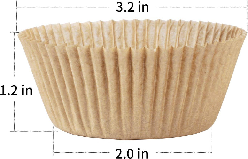 Caperci Standard Natural Cupcake Liners 500 Count, No Smell, Grease-Proof