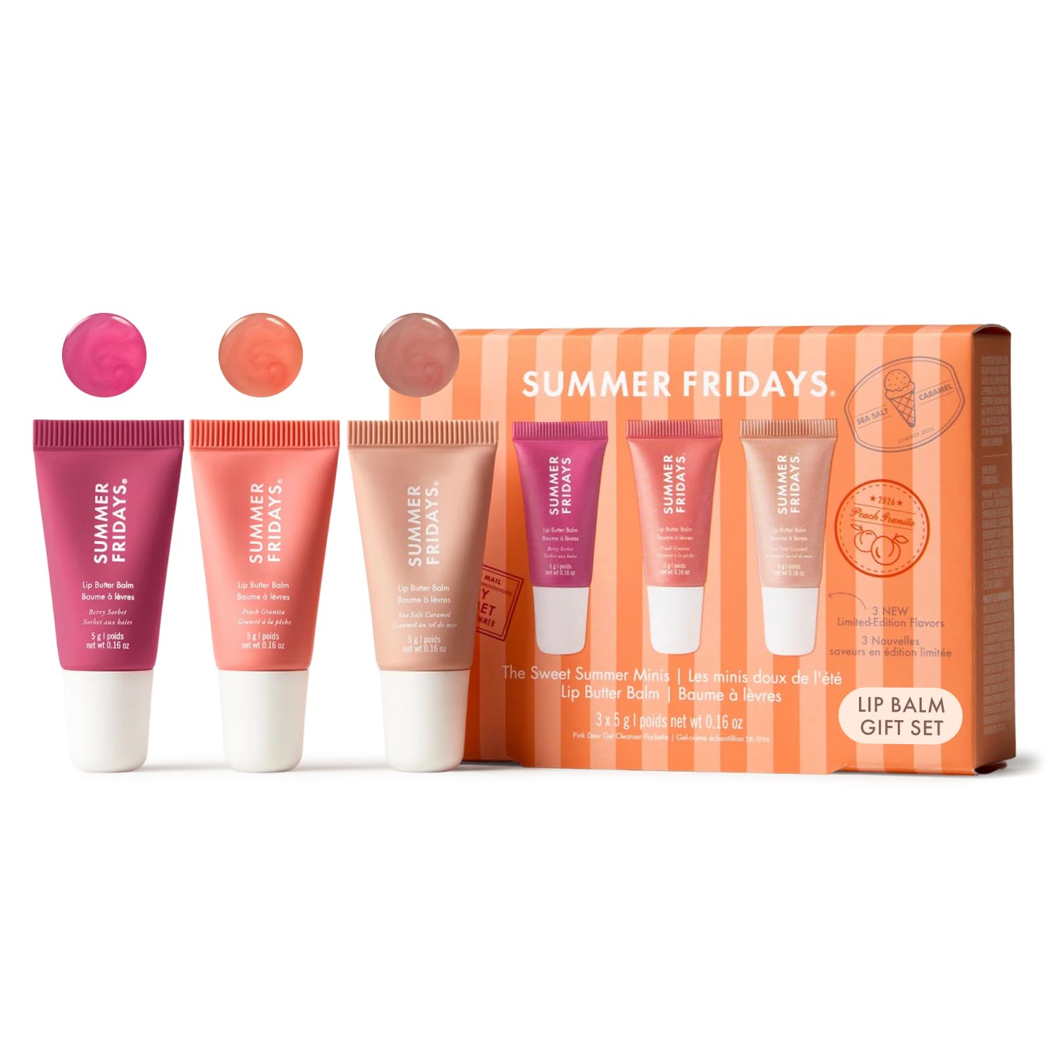 Summer Fridays Sweet Summer Minis Lip Balm Trio (0.35 Oz, 3 Ct)