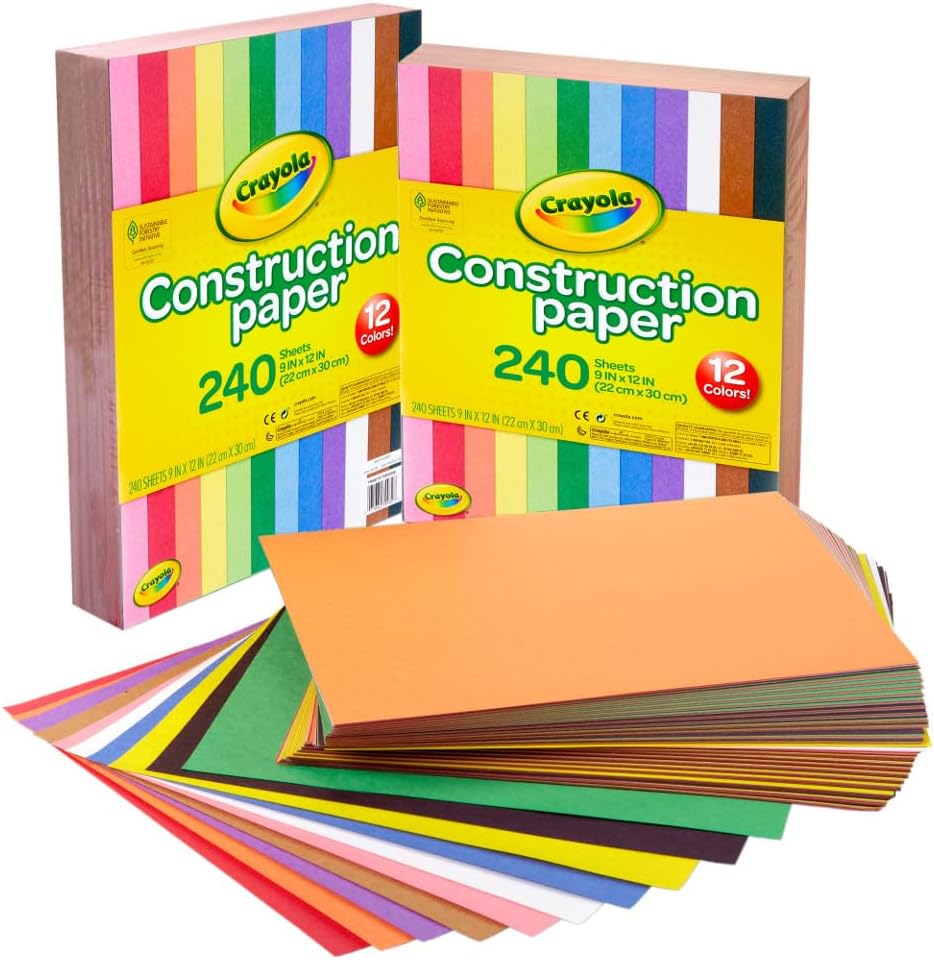 Crayola Construction Paper Bulk Pack (480 Sheets) ‰ÛÒ 10 Assorted Colors