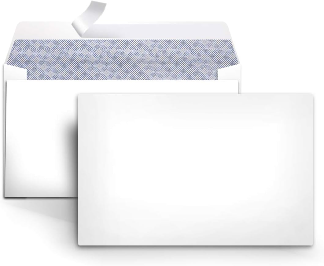 Amazon Basics #6 3/4 Security-Tinted Self-Seal Envelopes for Home & Office