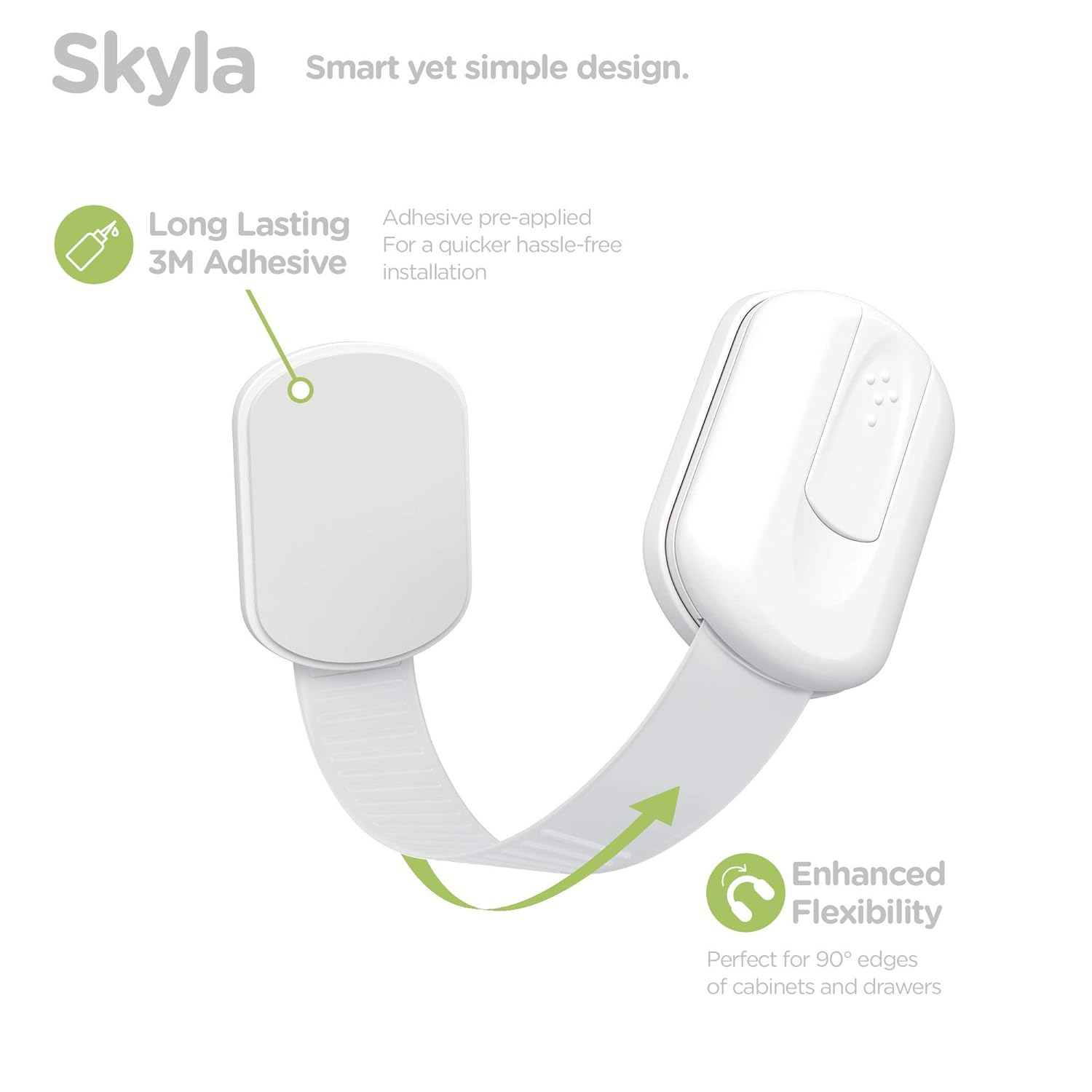 SKYLA HOMES Baby Locks (8-Pack) Child Safety Cabinet Proofing - Safe Quick