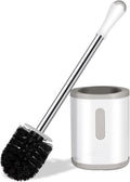 AONEZ Compact Toilet Brush & Holder, Stainless Steel Handle, Space Saving for