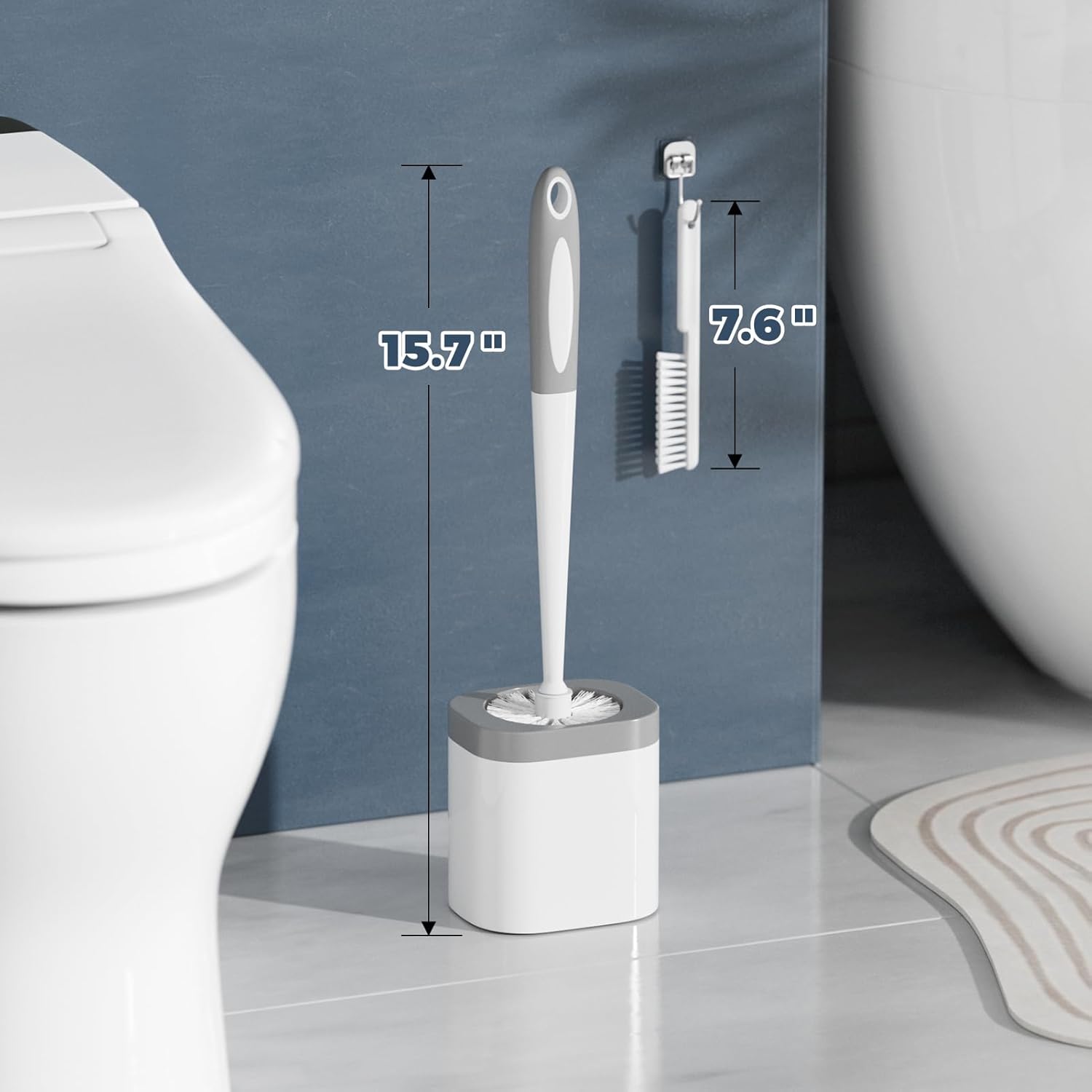 Holaloha Toilet Brush, 3 Pack Toilet Brush and Holder Set Bathroom