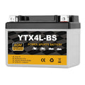 YTX4L-BS Motorcycle Battery 12V 3Ah, 70 CCA Sealed AGM Rechargeable