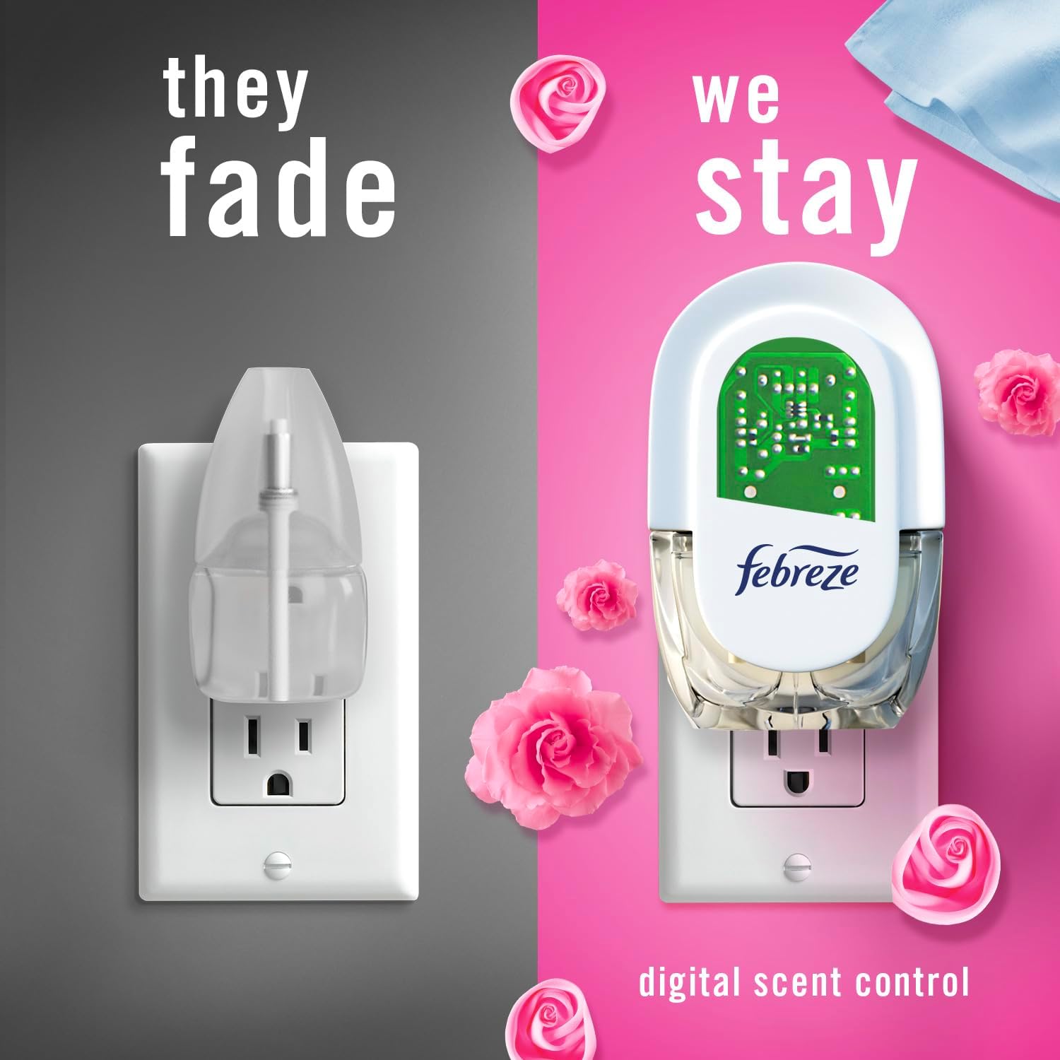 Febreze Plug-In Air Freshener, Odor-Fighting Scented Oil Starter Kit, Air