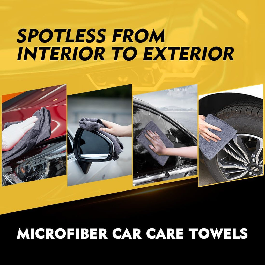 HOMEXCEL Microfiber Cleaning Cloth 12 Pack, 12.5 x 12.5 inch Microfiber