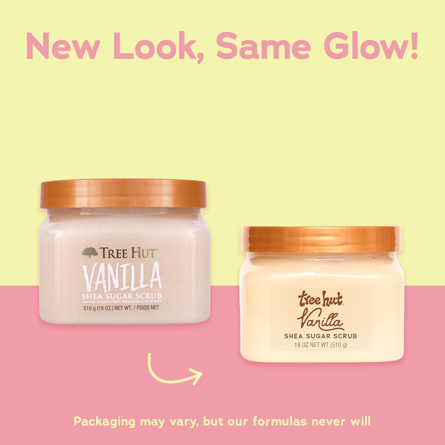 Tree Hut Vanilla Shea Sugar Scrub, Exfoliating & Hydrating Body Scrub with