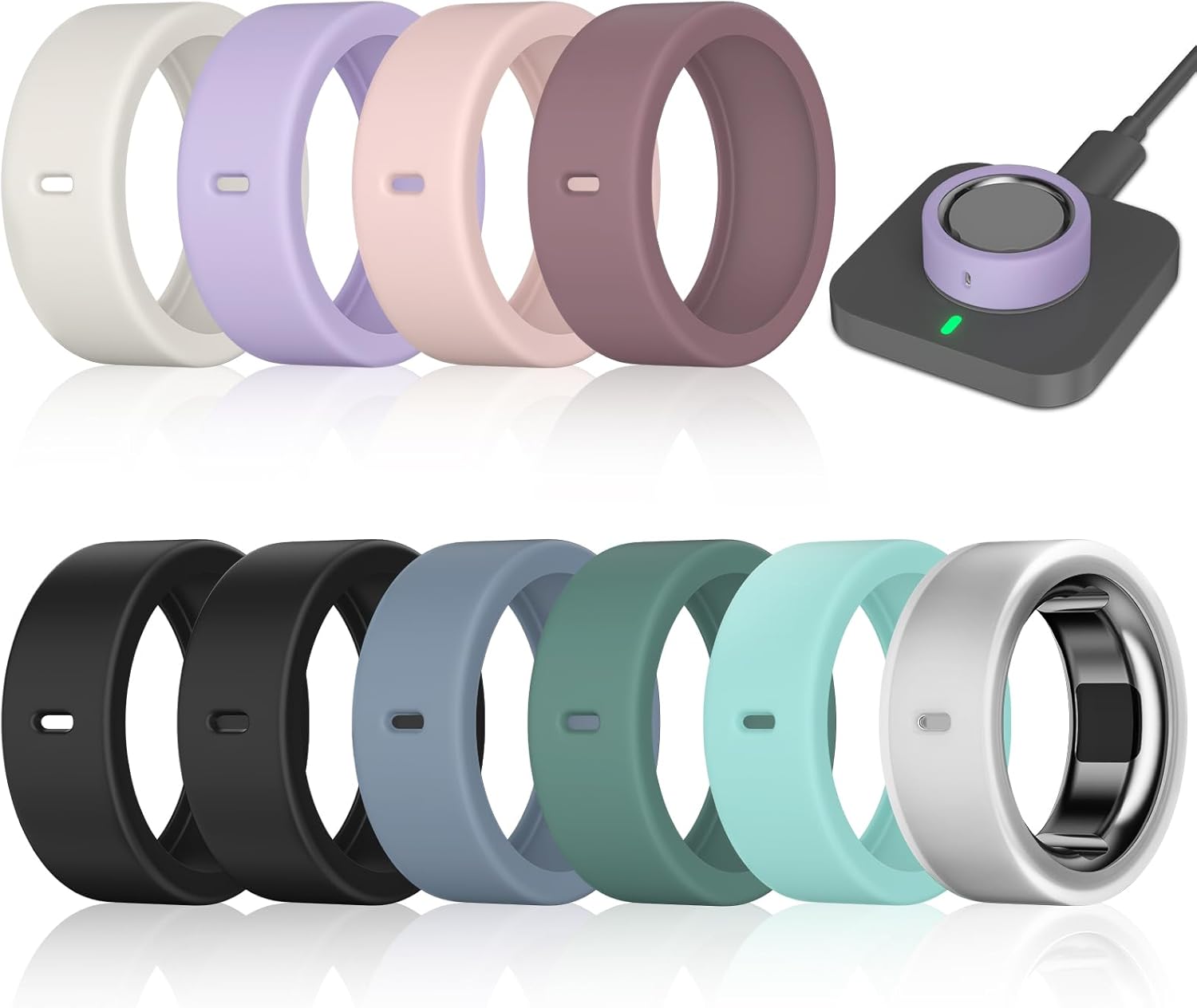 10 Pack Ring Cover Compatible with Oura Ring Gen 4/4 Ceramic, Oura Ring Gen 3