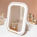 YEKKOPT Travel Makeup Mirror with Lights, Portable Small Beauty LED Vanity