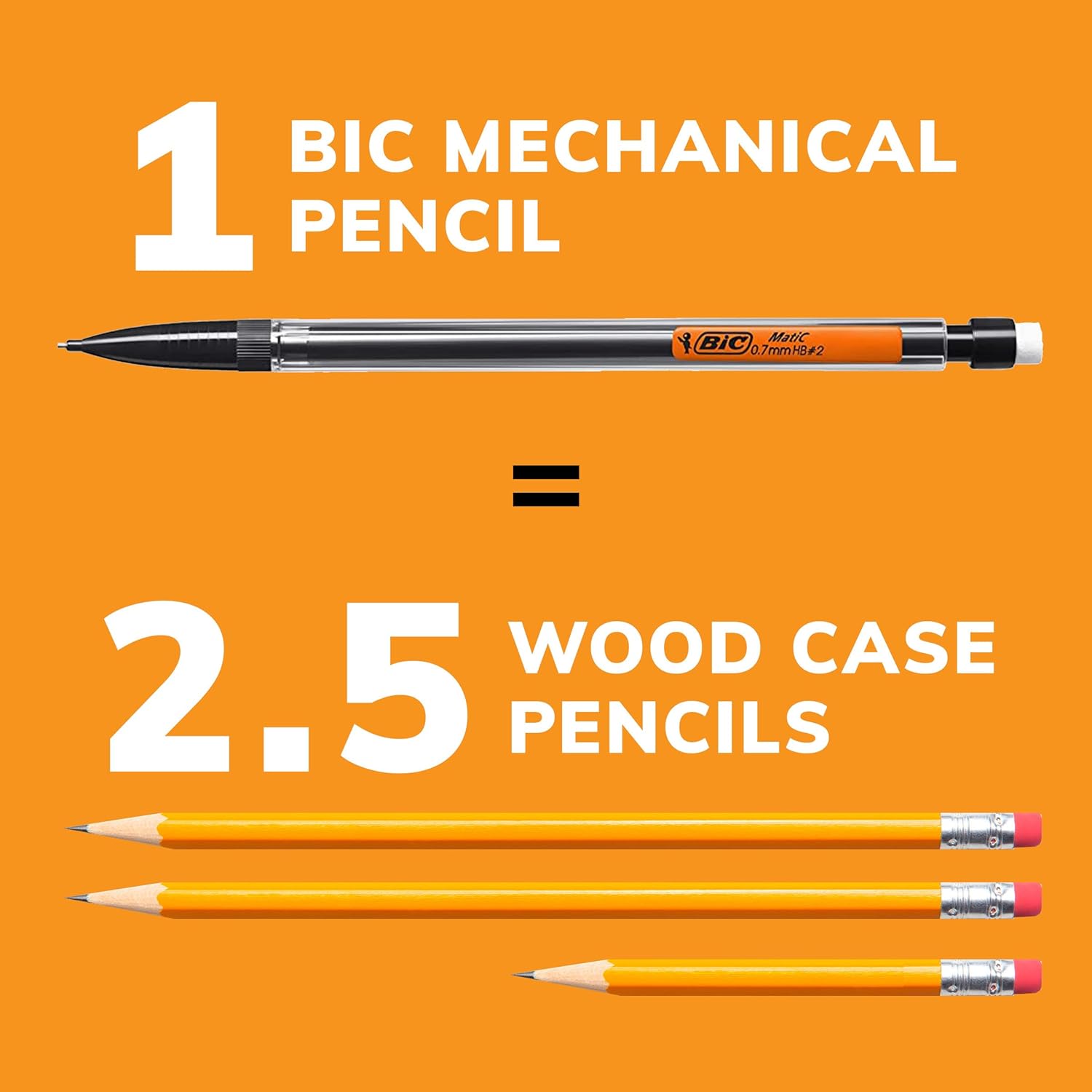 BIC Xtra-Smooth Mechanical Pencils with Erasers, Medium Point (0.7mm)