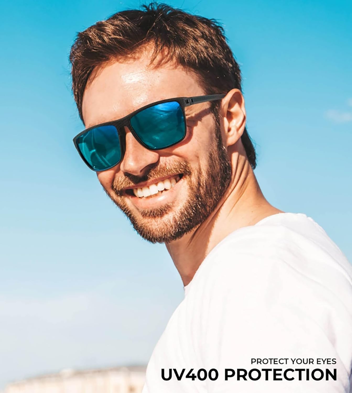 KALIYADI Polarized Sunglasses for Men, Lightweight Sun Glasses with UV
