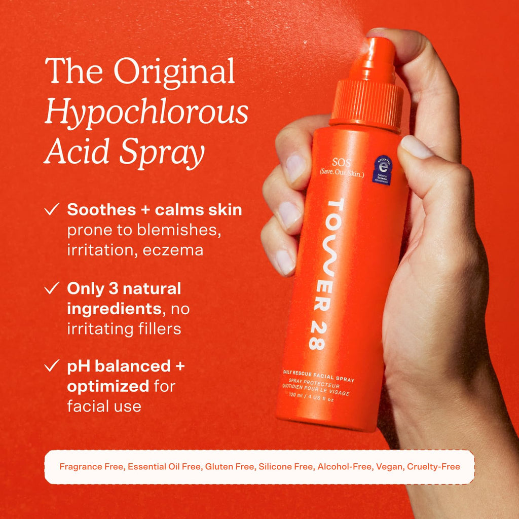 Tower 28 SOS Daily Rescue Facial Spray - Hypochlorous Acid Spray to Help