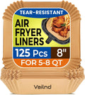 Air Fryer Paper Liners, 125Pcs Parchment Paper, Air Fryer Liners Disposable
