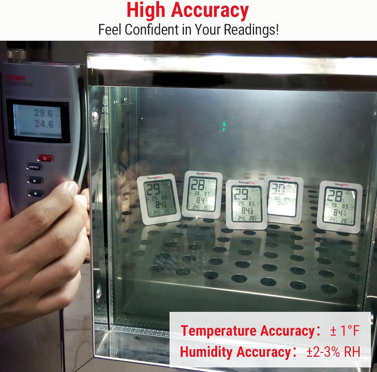 TempPro TP50 Digital Hygrometer Indoor Thermometer Room Thermometer and