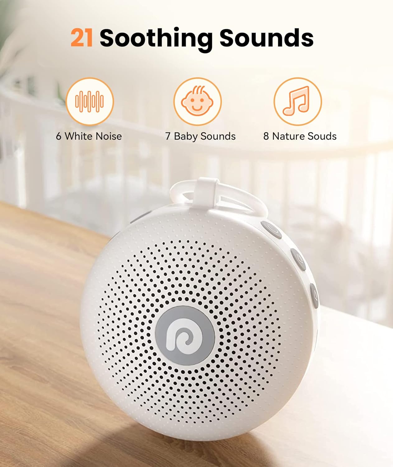 Dreamegg Portable Noise Machine for Baby Adult, Features Powerful Battery, 21