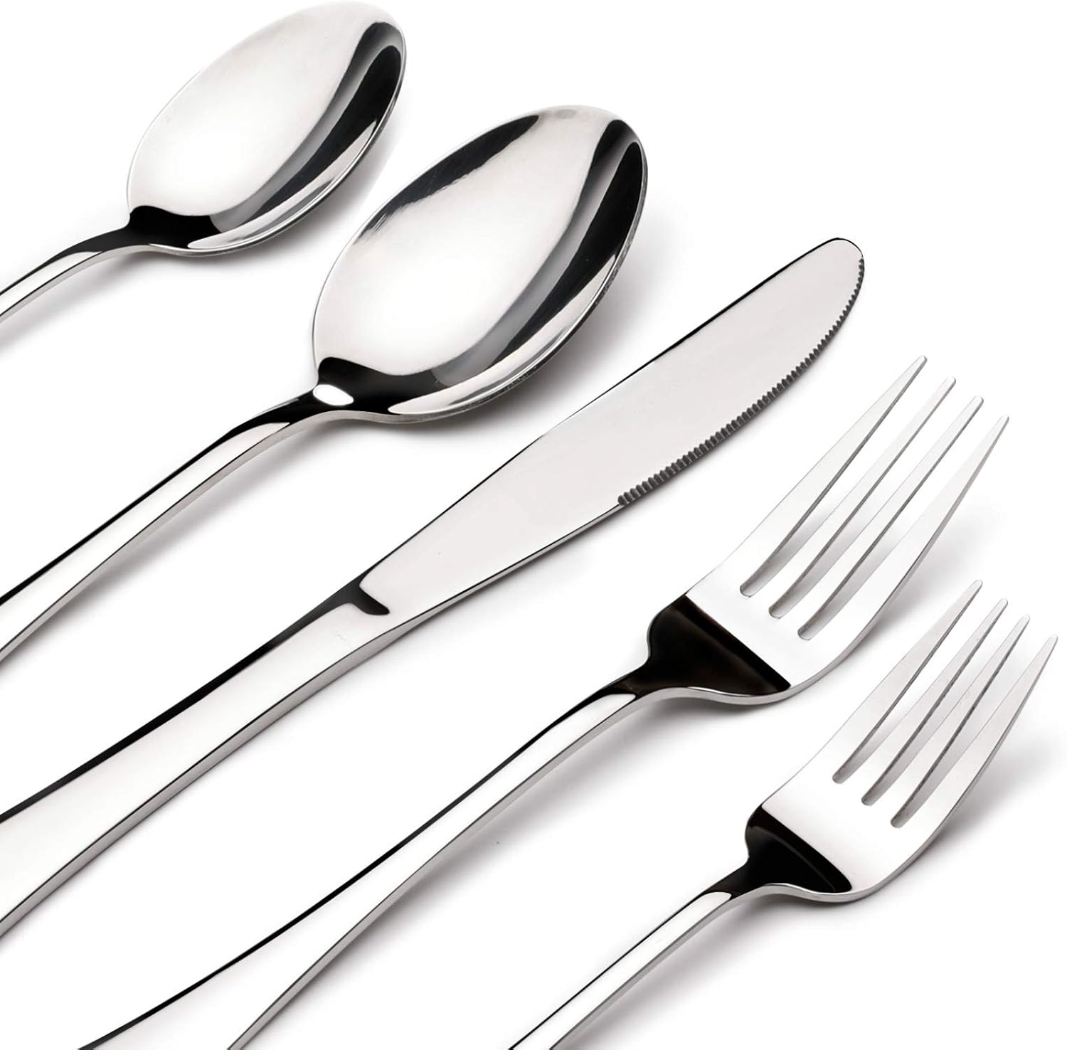 Silverware Set for 8, 40 Piece Heavy Duty Stainless Steel Flatware Utensils