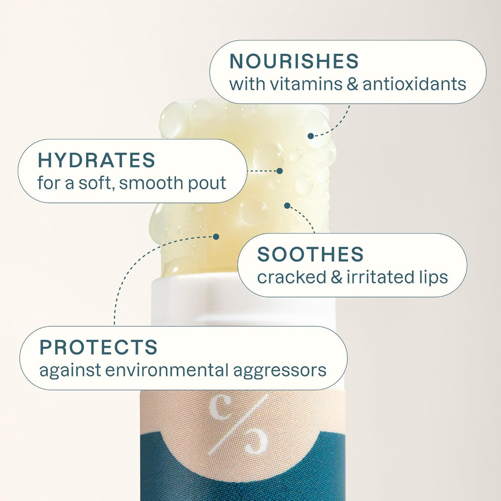 Cliganic Organic Lip Balm Set (6 Flavors) - 100% Natural Hydrating