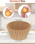 Bake Choice Non-stick 200pcs Standard Cupcake Liners for Baking, Natural