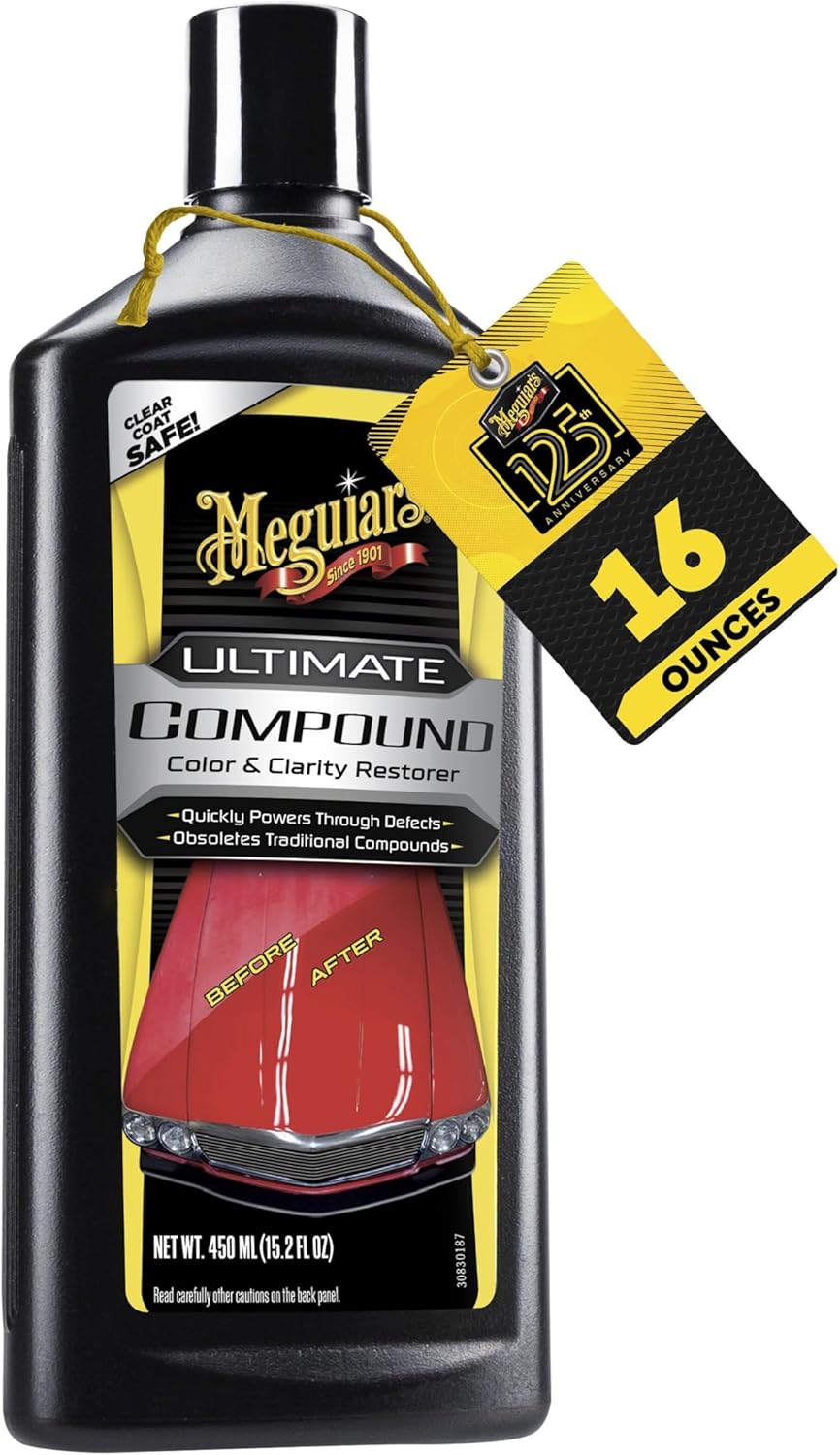 Meguiar's Ultimate Compound - Pro-Grade Car Scratch Remover, Paint Correction