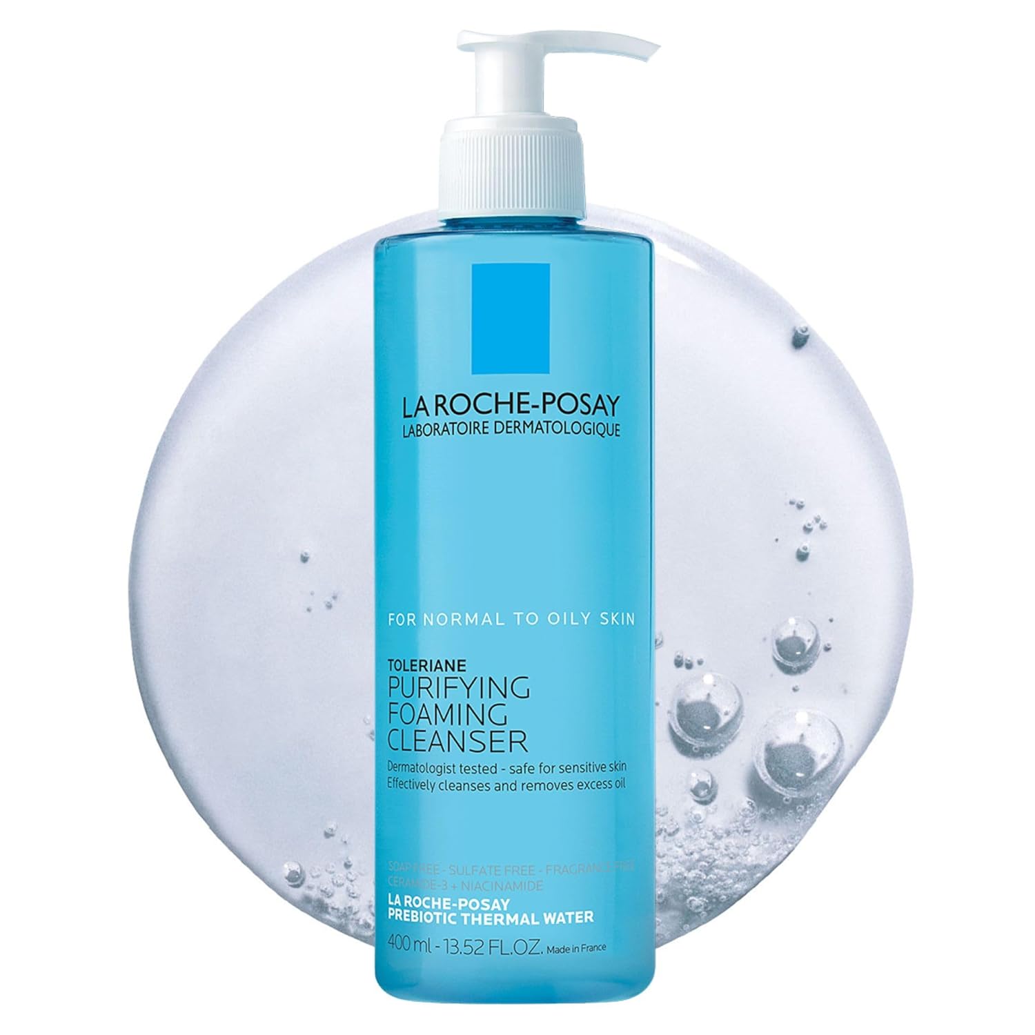 La Roche-Posay Toleriane Purifying Foaming Facial Cleanser, Oil Free Face