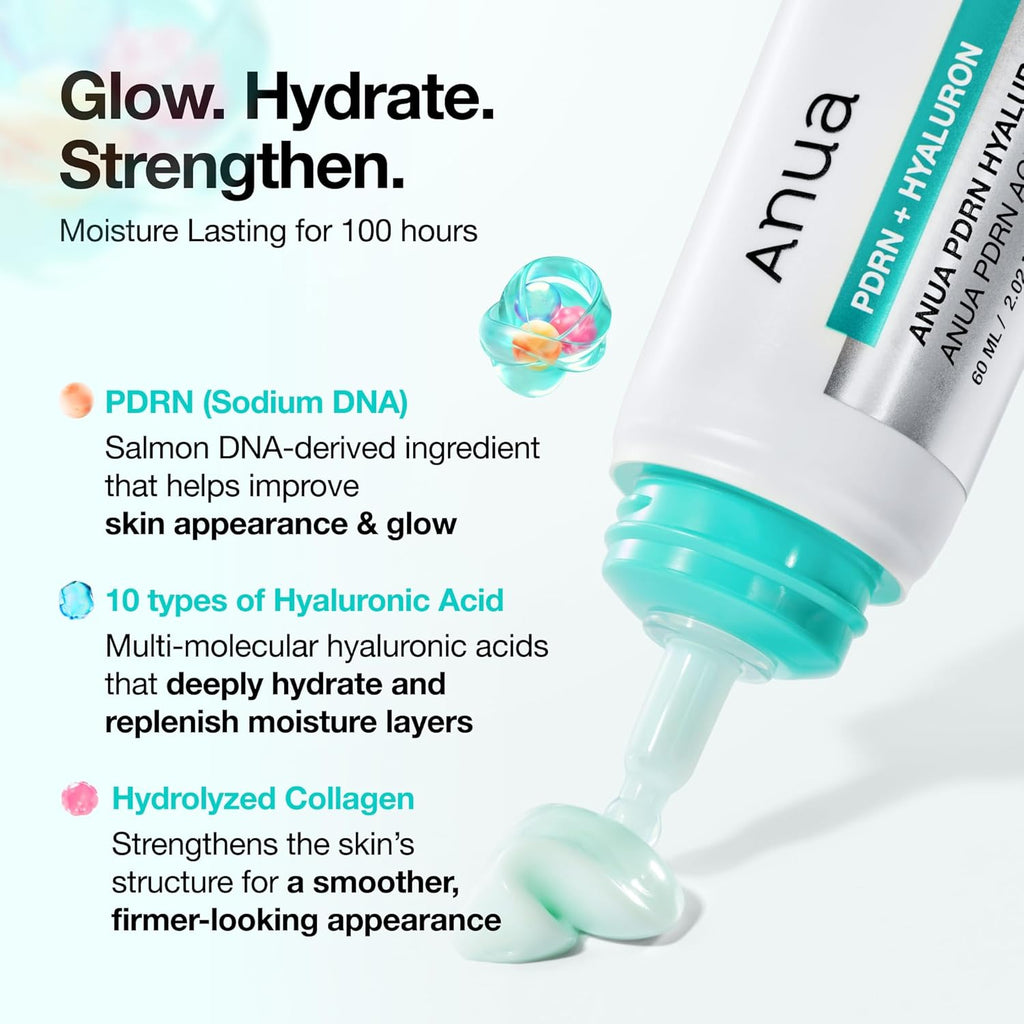 Anua PDRN Hyaluronic Acid 100 Moisturizing Cream, Lightweight, Non-Greasy