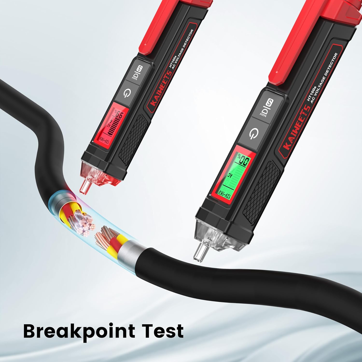 KAIWEETS Voltage Tester/Non-Contact Voltage Tester with Signal Percentage
