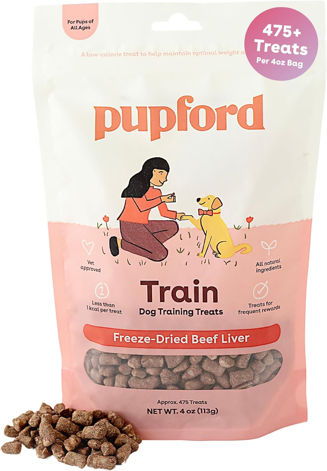 Pupford Freeze Dried Training Treats for Dogs & Puppies, 475+ Three