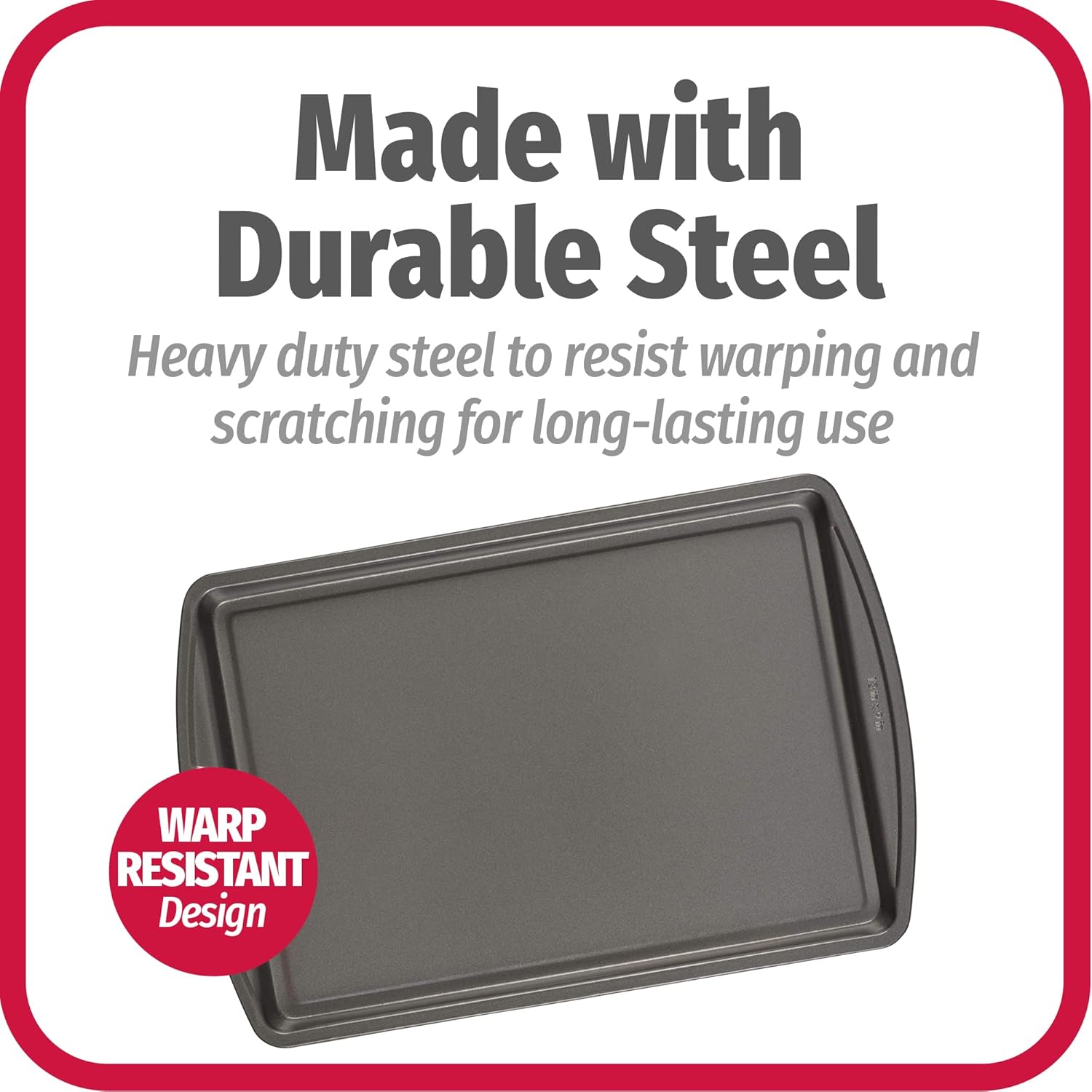 GoodCook Everyday Nonstick Carbon Steel 13‰۝ x 9‰۝ Baking Sheet Set, 3 Pack