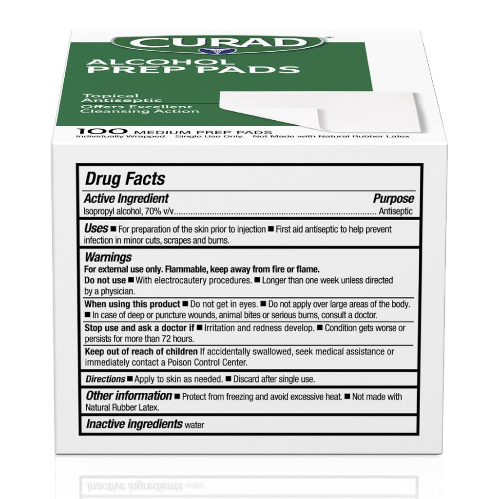 CURAD Alcohol Prep Pads (Pack of 4 Boxes)