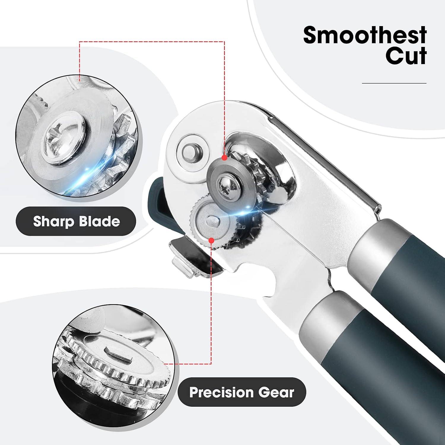 Beneno Heavy Duty Hand Can Opener Manual with Magnet, Durable Sharp Carbon