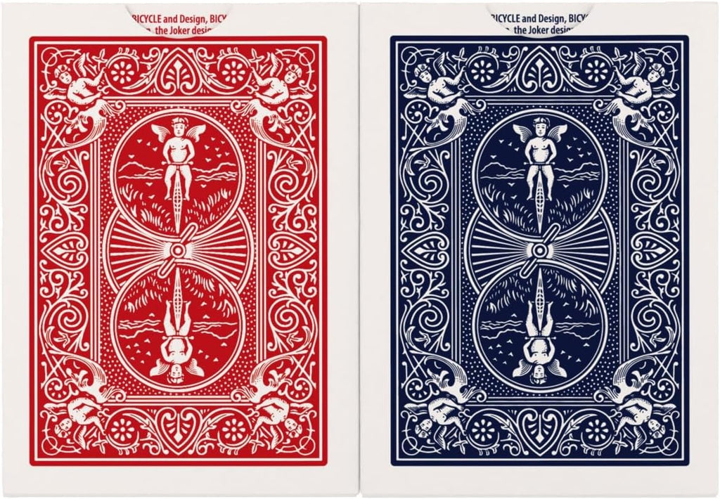 Bicycle Rider Back Playing Cards, Standard Poker Size Deck of Cards, Red &
