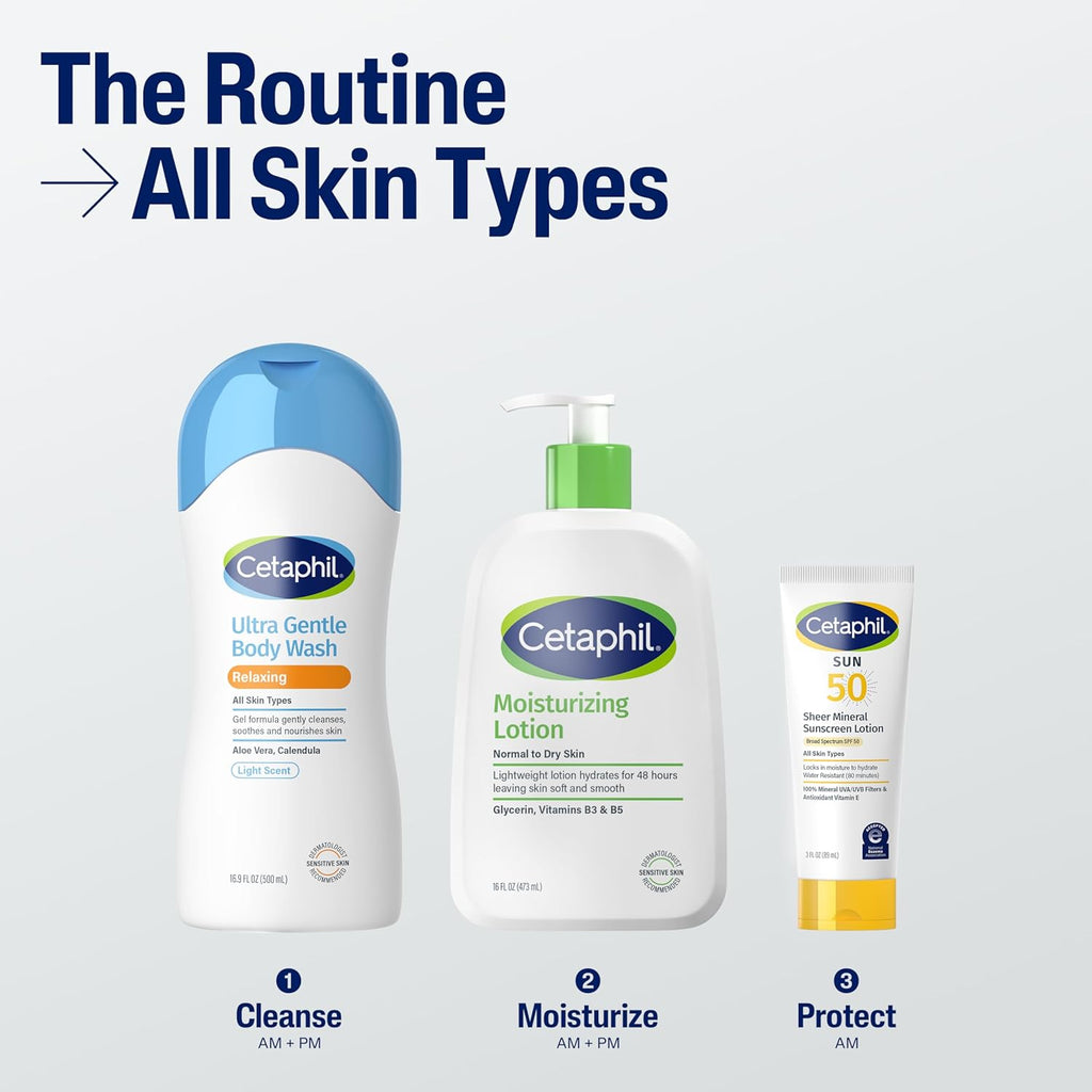 Cetaphil Ultra Gentle Relaxing Body Wash, For Dry to Normal, Sensitive Skin