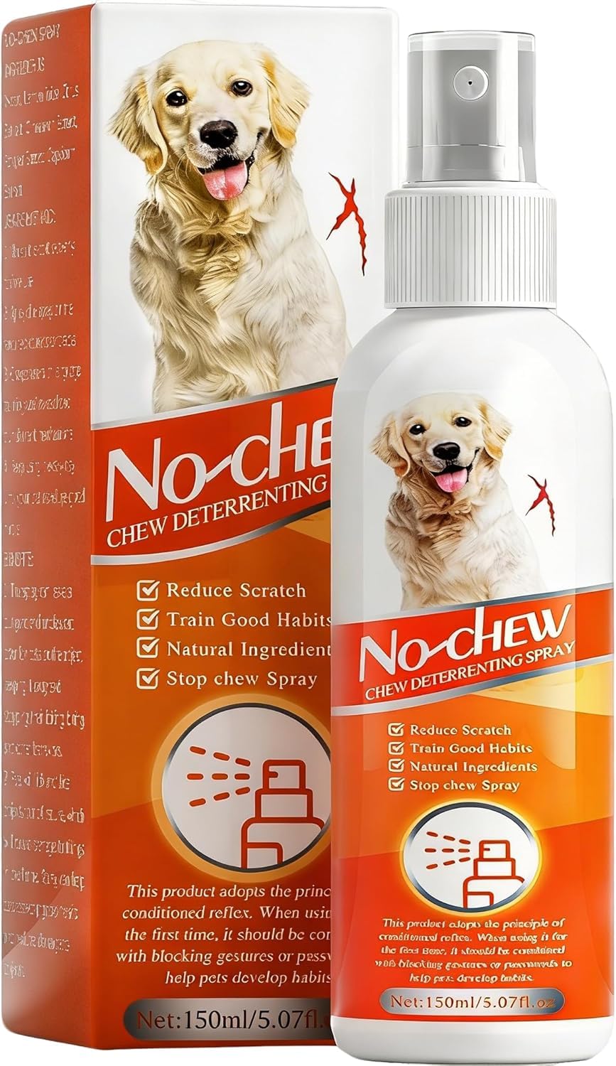 No Chew Spray for Dogs, 5.07 Oz Bitter Apple Spray for Dogs to Stop Chewing