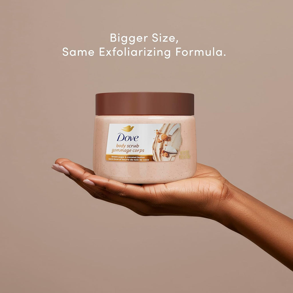 Dove Brown Sugar and Coconut Butter Body Scrub Exfoliates and Deeply