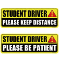 Student Driver Magnet for Car 2 Pack, Large Reflective 10x3.4 in