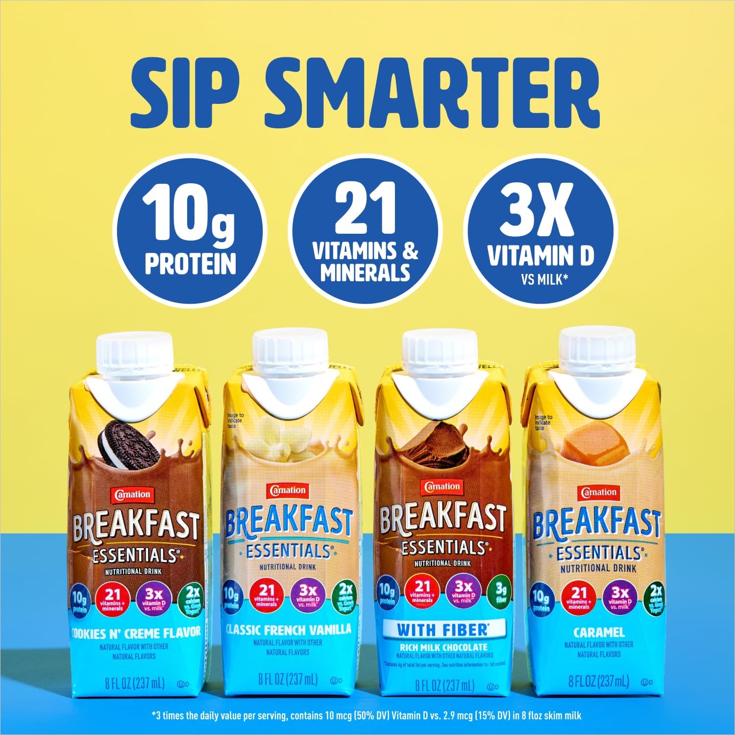 Carnation Breakfast Essentials Ready to Drink with Fiber, Rich Milk