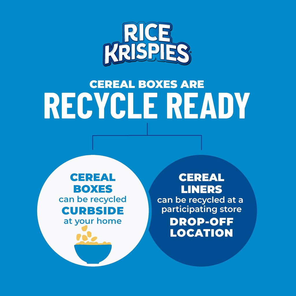 Kellogg's Rice Krispies Cold Breakfast Cereal, 8 Vitamins and Minerals, Rice