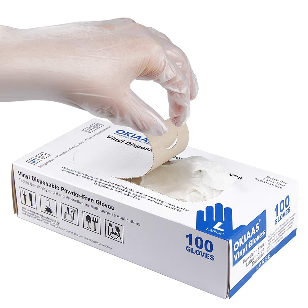 OKIAAS Disposable Gloves M, Food Safe