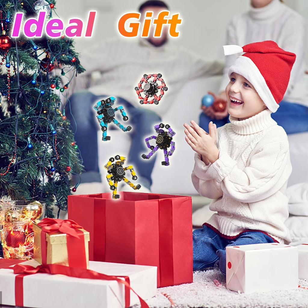 Gokeey Transformable Fidget Spinners Toys 4 Pcs for Kids and Adults Stress