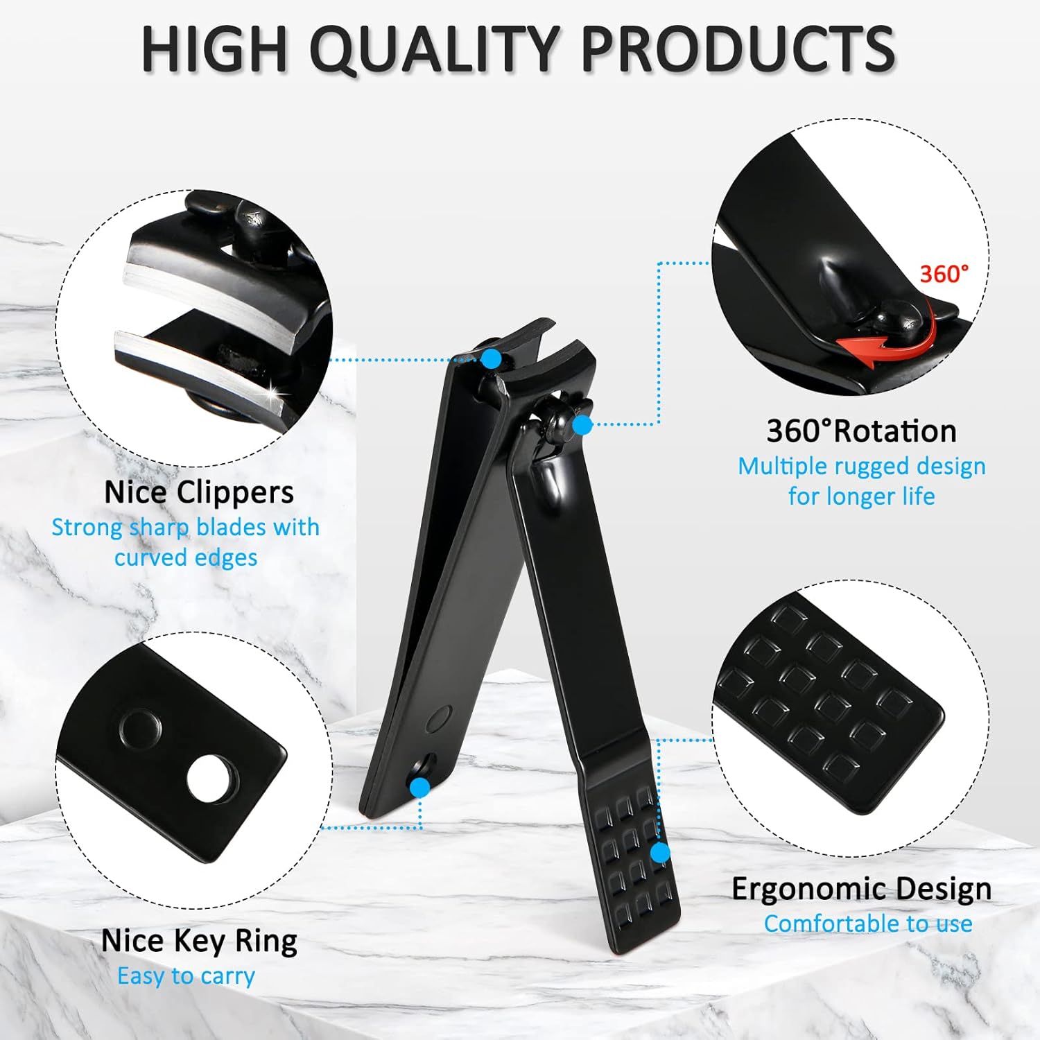 MINKINH Manicure Set Professional Nail Clipper Kit-26 Pieces Stainless Steel