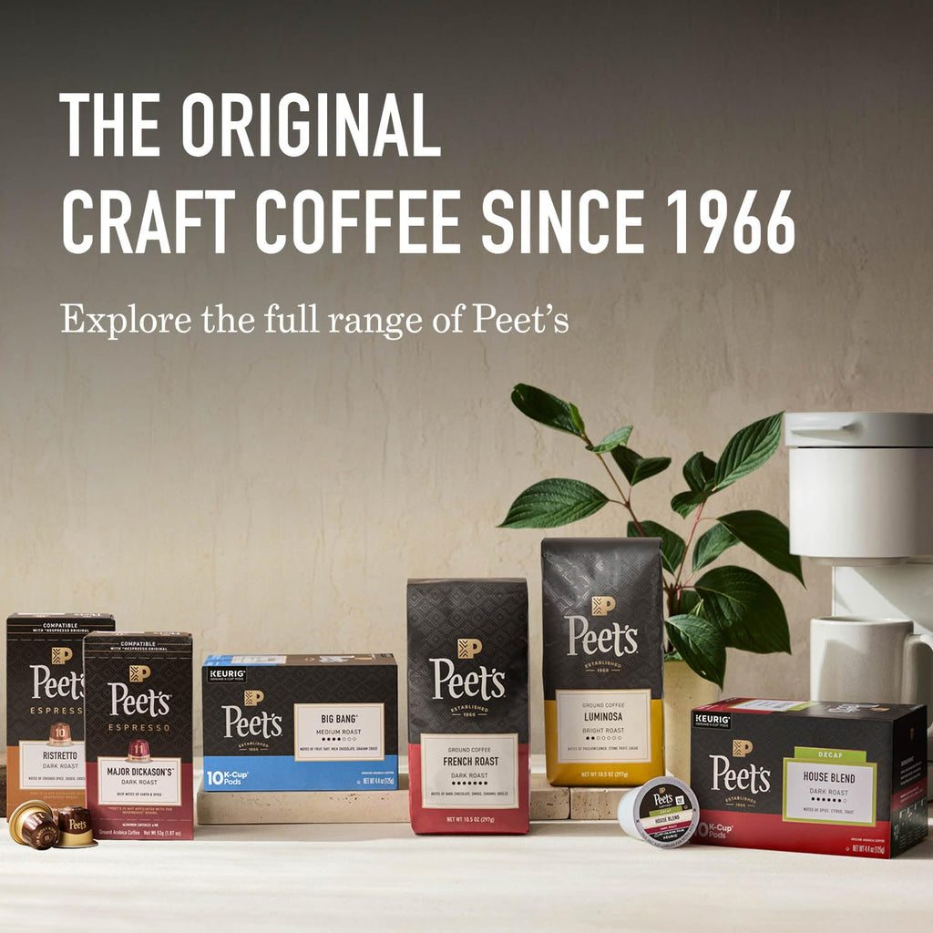 Peet's Coffee, Dark Roast Keurig K-Cup Pods, 100% Arabica Coffee - Major