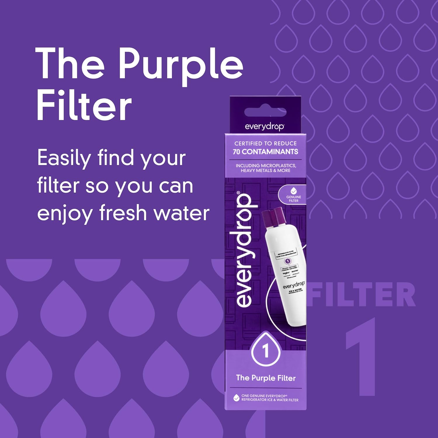 everydrop by Whirlpool Ice and Water Refrigerator Filter 1, EDR1RXD1
