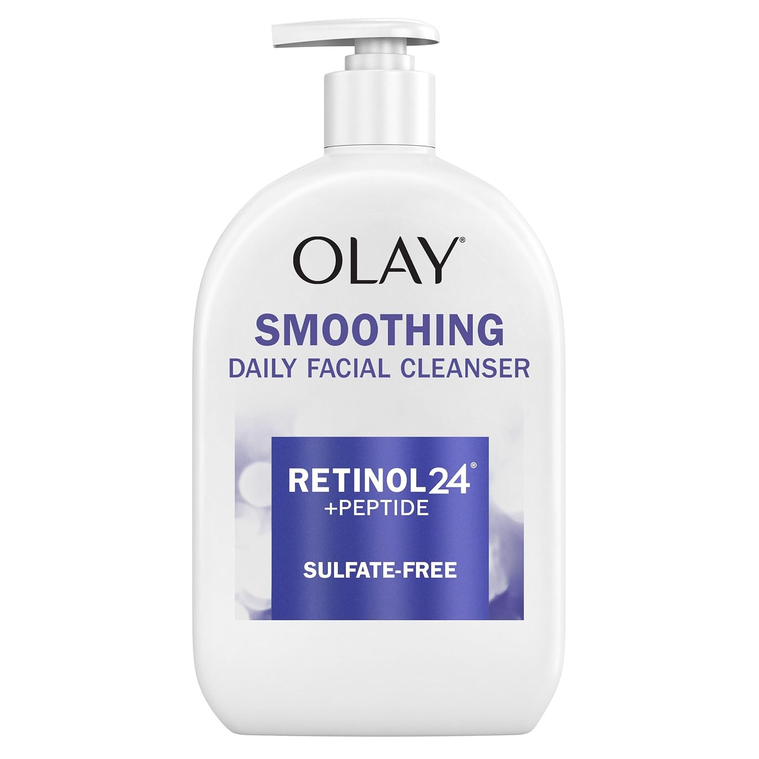 Olay Face Wash, Daily Facial Cleanser with Retinol, Peptides & Glycerin