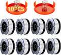 10 Pack Weed Eater String Compatible with Black+Decker, AF-100 0.065" Weed