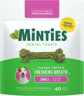 Minties Dog Dental Bone Treats, Tiny/Small Dental Dog Treats, 16 Ounces