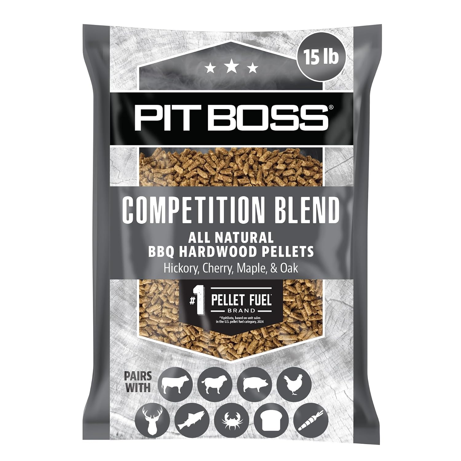 Pit Boss 100% All Natural BBQ Hardwood Pellets for Cooking, Grilling, and