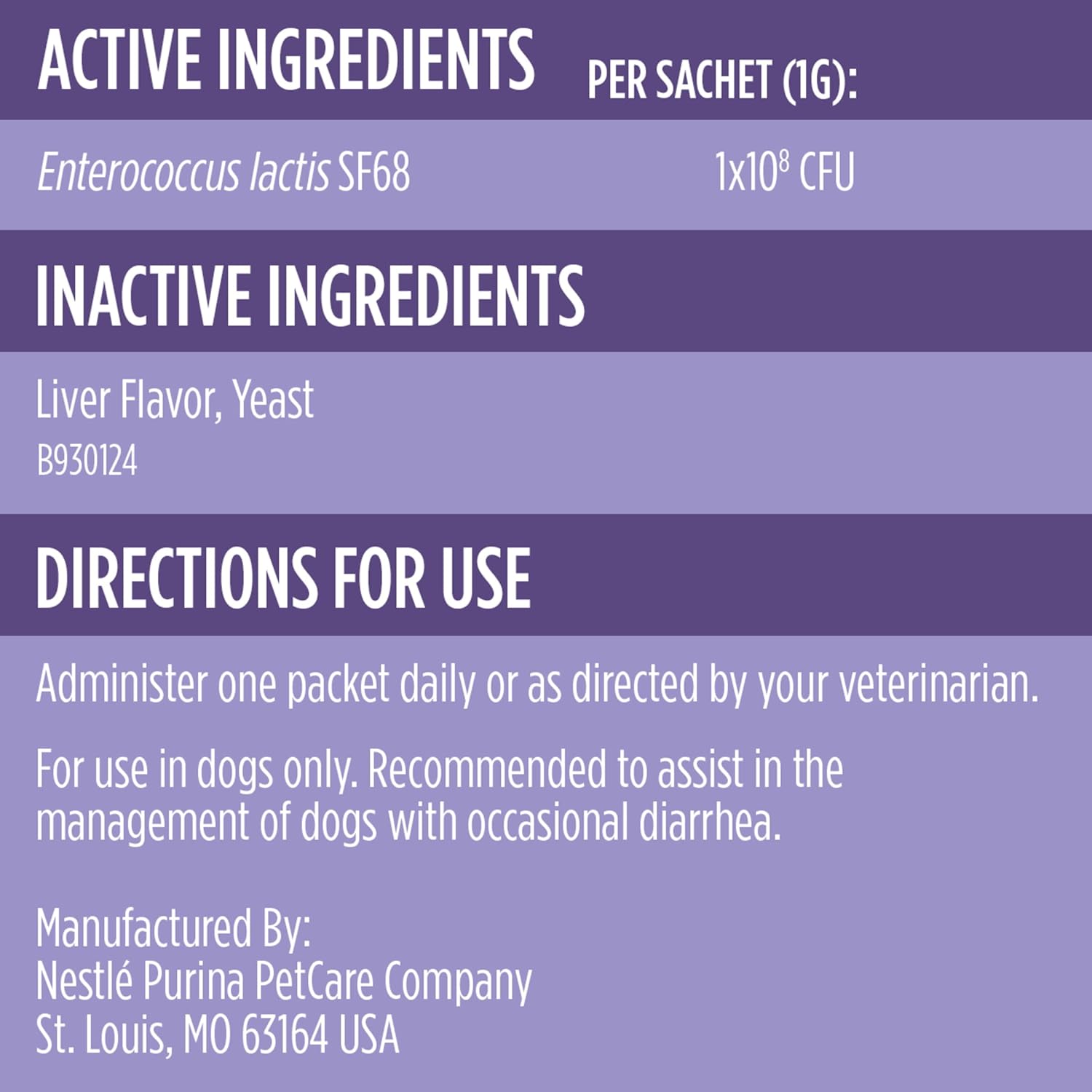 Purina Pro Plan Veterinary Supplements FortiFlora Daily Probiotics for Dogs