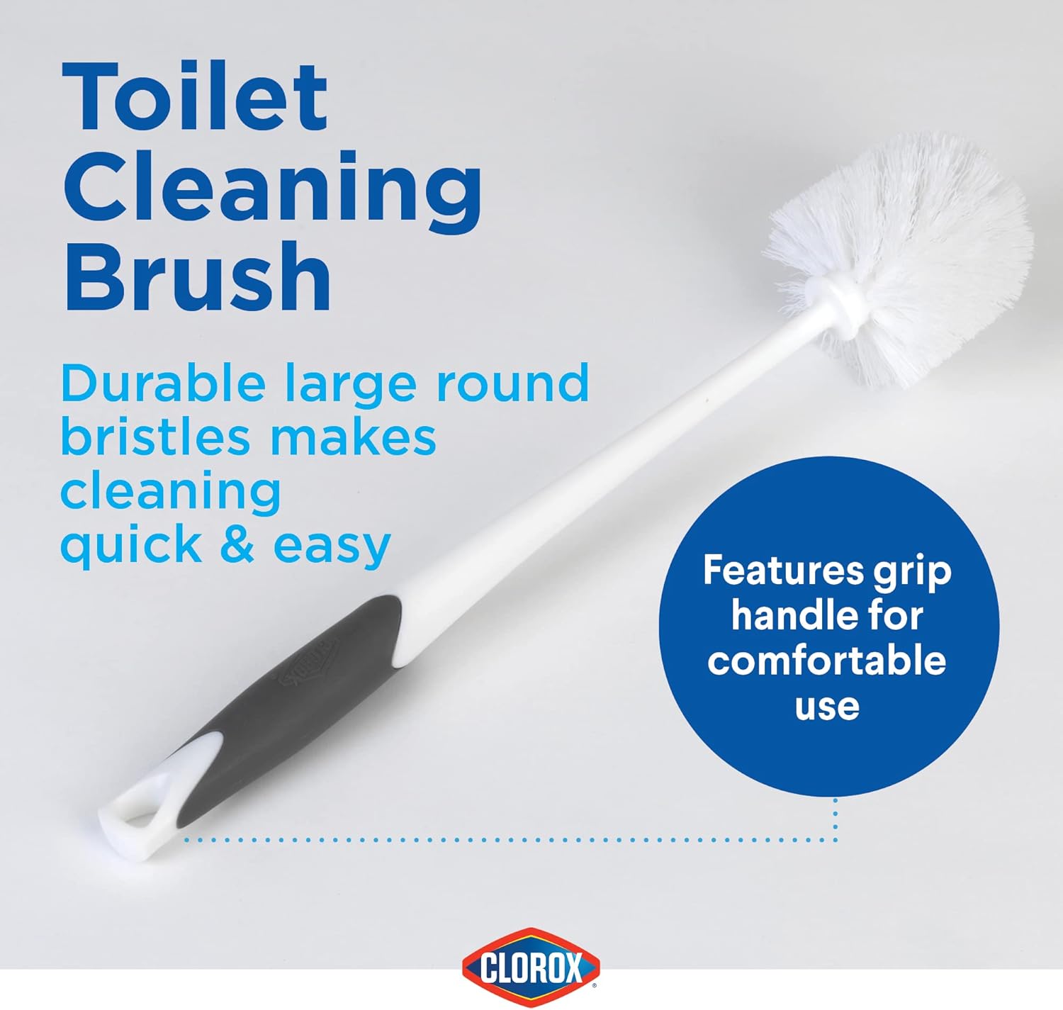 Clorox Toilet Plunger and Bowl Brush Combo with Caddy, 6.75 x 7 x 19.5 in